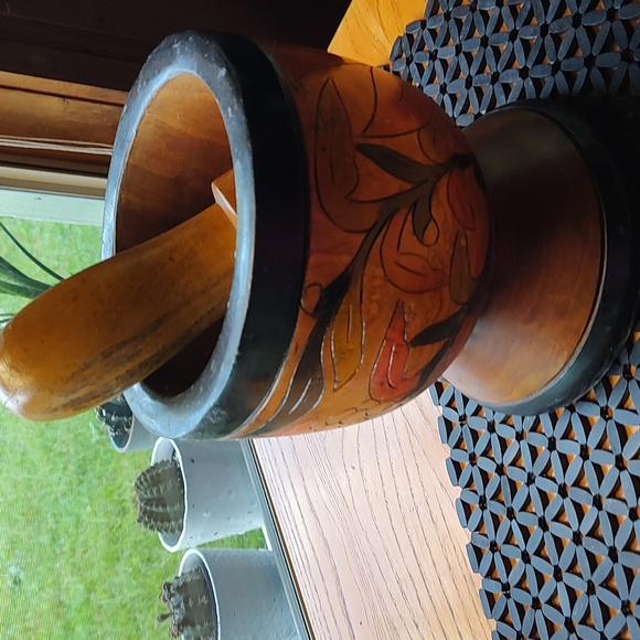 Wooden mortar extra large, hand carved. - Picture 5 of 8